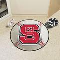 FANMATS NCAA North Carolina State University Baseball 27 in. x 27 in. Non-Slip Indoor Only Door Mat Synthetics in Red | 27 W x 27 D in | Wayfair
