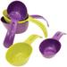 Starfrit 5 Piece Snap Fit Measuring Cups Set Plastic in Indigo/Yellow | 9 H x 3.75 W x 2 D in | Wayfair 93115 003 0000