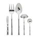 Ricci Argentieri Bamboo 5 Piece Hostess/Serving Set Stainless Steel in Gray | Wayfair 10130