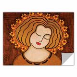 Bungalow Rose ArtApeelz 'Flowering Intuition' by Gloria Rothrock Removable Wall Decal in Brown/Orange | 14 H x 18 W in | Wayfair
