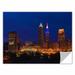 ArtWall 'Cleveland 5' by Cody York Photographic Print Removable Wall Decal in Black/Blue/Orange | 16 H x 24 W in | Wayfair 0yor018a1624p