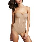 Flexees Easy-Up Women`s Strapless Body Briefer, 36D, Latte Lift