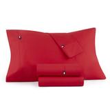 Tommy Hilfiger 200 TC Sheet Set Cotton Percale in Red | Twin XL | Wayfair TH0954