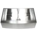 eModern Decor CozyBlock 36" L x 21" W Farmhouse/Apron Kitchen Sink w/ Accessories in Gray | 10 H x 36 W x 21 D in | Wayfair EFS 3621-1