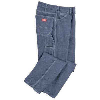 DICKIES LU20RB 33 30 Men's Carpenter Jeans, Blue, Cotton
