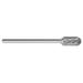 ZORO SELECT 310-002707 Carbide Bur,Radius End,1/2 In,1/4 Shank