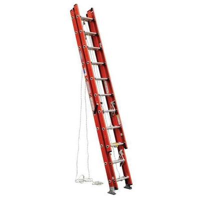 WERNER D6228-3 28 ft Fiberglass Extension Ladder, 300 lb Load Capacity
