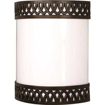 Nuvo Lighting 60931 - 1 Light Old Bronze White Plastic Shade Wall Sconce Light Fixture (60-931)