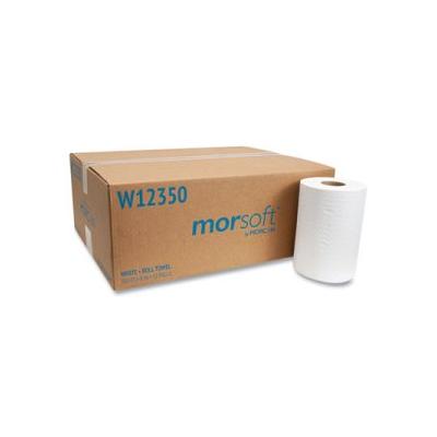 "Morsoft Hardwound Paper Towels, White, 350-ft, 12 Rolls (MORR12350) - Alternative to, MORW12350 | by CleanltSupply.com"