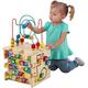 KidKraft Deluxe 5-Sided Wooden Activity Cube for Toddlers and Young Children, Activity Center for 1 Year Old with Bead Maze and Alphabet Letters, Educational Toys for Kids, 63298