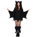 LEG AVENUE 85311 - Cozy Bat Kostüm, Größe S, schwarz, Damen Karneval Kostüm Fasching