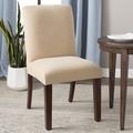 Sure Fit Stretch Pique Box Cushion Dining Chair Slipcover Polyester in Brown | 42 H x 18.5 W x 17.5 D in | Wayfair STPI1830CREA1