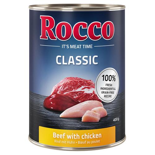 24x400g Classic Rind mit Huhn Rocco Hundefutter nass