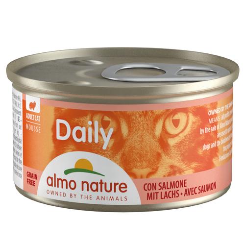 24x85g Mousse mit Lachs Almo Nature Daily Menu Katzenfutter nass