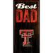 Fan Creations NCAA Best Dad - Textual Art Print in Indigo/Orange | 12 H x 6 W x 0.25 D in | Wayfair C0632-Texas Tech