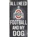 Fan Creations NCAA Football & My Dog Textual Art Plaque in Gray/Orange | 12 H x 0.375 W x 0.25 D in | Wayfair C0640-Ohio State