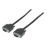 Manhattan SVGA Monitor Cable HD15 Male to HD15 Male 6 ft. Black - Lifetime Warranty