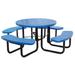 ZORO SELECT 4HUV3 Picnic Table, 81" Dia.,Blue