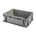 SSI SCHAEFER EF4120.GY1 Straight Wall Container, Gray, Polypropylene, 15 3/4 in