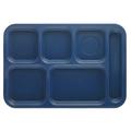 CAMBRO EAPS1014186 Tray,w/ Compartments,10x14,Navy Blue