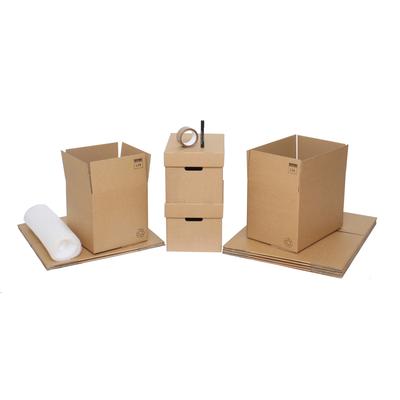 Student Moving Kit & Boxes: 10 Cardboard Boxes, Bubblewrap, Tape & Pen