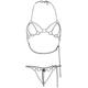 Erotic Fashion ra7087 Bikini Set, Metall, Silber Metall justierbar, 1er-Pack (1 x 1 Stück)