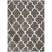 White 36 x 0.5 in Area Rug - Safavieh Barcelona Shag Hand-Tufted Silver/Ivory Area Rug Polyester/Cotton | 36 W x 0.5 D in | Wayfair BSG319B-3