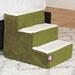 Majestic Pet Products Villa 3 Step Pet Stair Fabric in Green | 15 H x 16 W x 18 D in | Wayfair 78899567512
