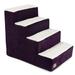 Majestic Pet Products Villa 4 Step Pet Stair in Black/Indigo | 20 H x 16 W x 24 D in | Wayfair 78899567515