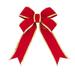 Vickerman 321119 - 12" x 15" Red-Gold Velv Bow 3.5"Sz (L131412) Indoor Christmas Bows