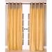 India's Heritage Striped Semi-Sheer Grommet Single Curtain Panel Silk in Yellow | 96 H in | Wayfair P137 Taupe/Gold 96