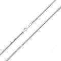 20"/50cm 2mm solid sterling silver 925 Italian round SNAKE chain necklace with lobster claw clasp