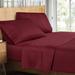 Clara Clark 1500 Thread Count Striped Sheet Set in Red | Full | Wayfair wayfar_1500_f-burgn