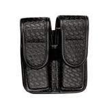 Bianchi 7902 AccuMold Elite Double Magazine Pouch Single Stack 9mm, 45 ACP Hidden Snap Trilaminate Black SKU - 118245