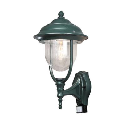 Konstsmide Außenwandlampe Parma mit Bewegungsmelder, grün