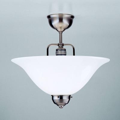 Berliner Messinglampen Nickel-Deckenleuchte ROSA, handgefertigt Image