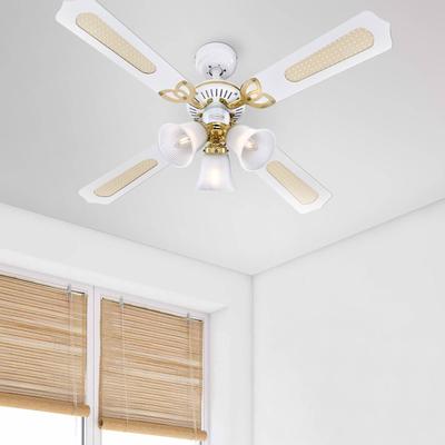 Westinghouse Princess Trio Ventilator weiß 105 cm, weiß / opal, für Wohn- / Esszimmer, Holz Image