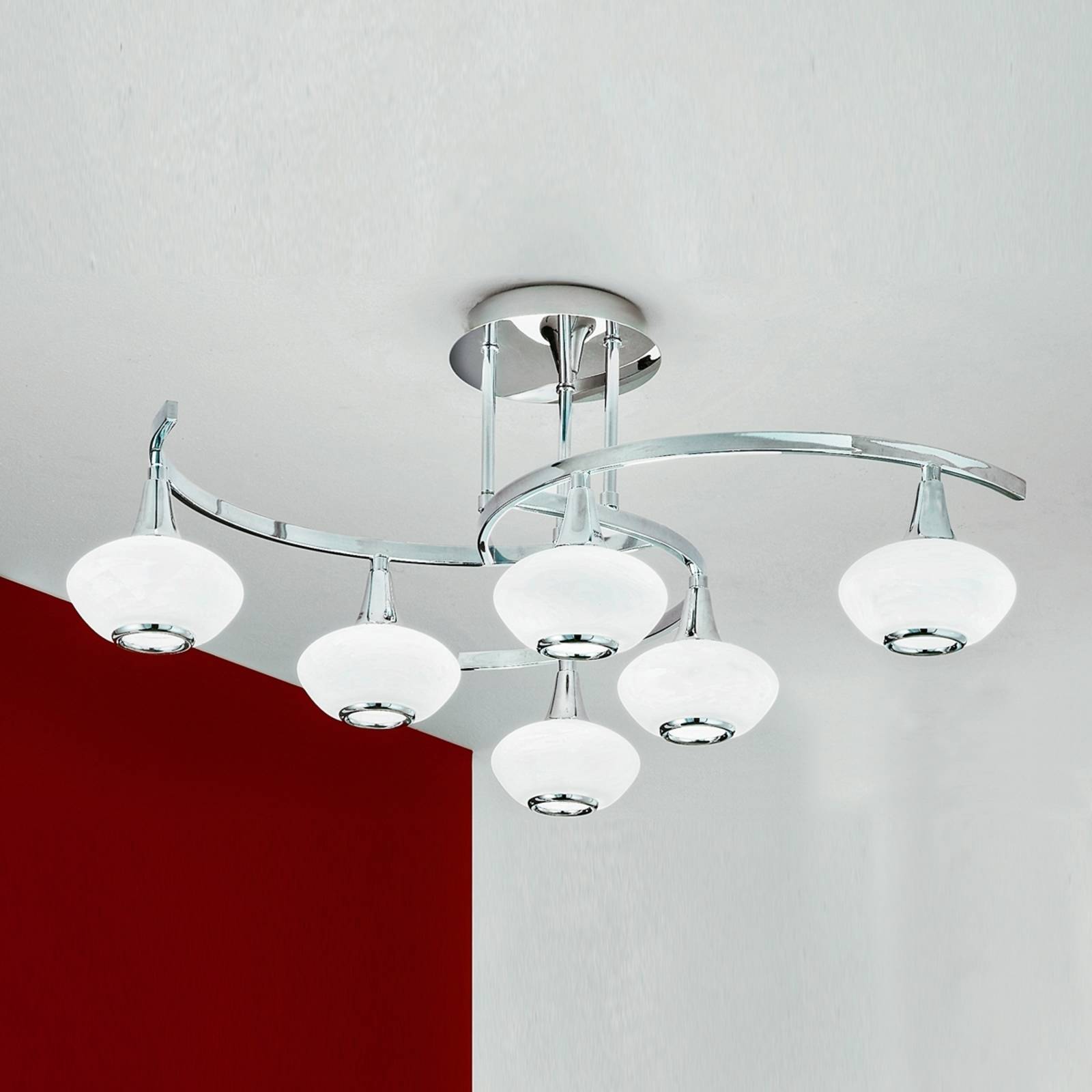 ORION Deckenlampe Lia, dimmbar, chrom / silber, für Wohn- / Esszimmer, Metall, Modern, Deckenlampe