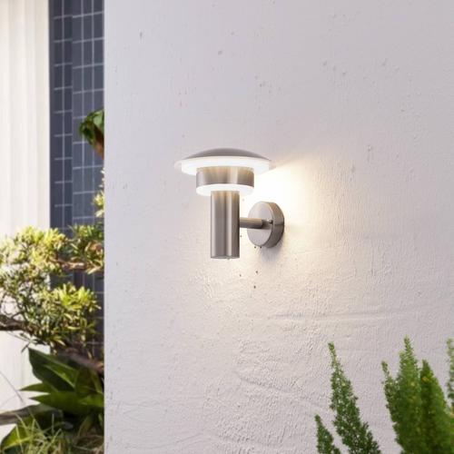 Lindby Dekorative LED-Edelstahl-Außenwandleuchte Lillie