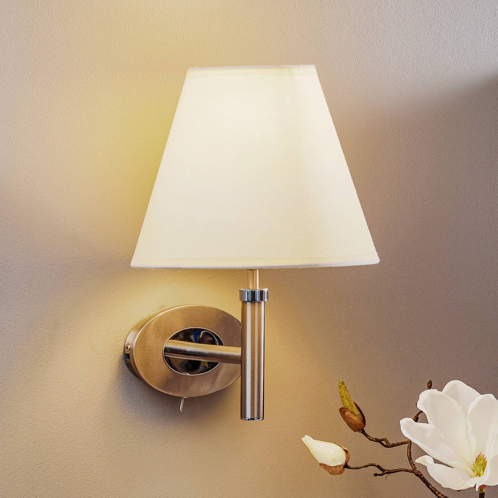 ORION Wandlampe LILLY, dimmbar, alu / grau / zink, für Wohn- / Esszimmer, Modern, Wandleuchte, Wandlampe Innen