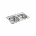 Sterling by Kohler Middleton 33" L x 22" W Self Rimming Double Bowl Kitchen Sink Stainless Steel in Gray | 6 H x 33 W x 22 D in | Wayfair