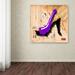 Trademark Fine Art "Suede Heel Purple" by Roderick Stevens Graphic Art on Wrapped Canvas Canvas | 24 H x 24 W x 2 D in | Wayfair RS972-C2424GG