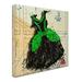 Trademark Fine Art "Black n Green Swirls" by Roderick Stevens Graphic Art on Wrapped Canvas Canvas | 18 H x 18 W x 2 D in | Wayfair RS933-C1818GG