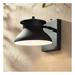 Danbury 6" High Black Dusk to Dawn LED Outdoor Wall Light