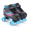 Osprey Disco Quad Roller Skates for Adults and Kids, Retro Roller Boots with ABEC 7 Bearings, UK ADULT 1/EU 33, Black