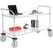 Nexel 2 Shelf Utility Cart w/ Pneumatic Caster Metal in Gray | 39 H x 30 W x 21 D in | Wayfair 2130N2C