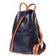 Handbag Bliss Womens Vera Pelle Super Soft Italian Leather Backpack Rucksack Convertible Shoulder Bag Medium Navy and Tan