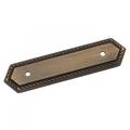 Rk International BP Series Rope Pull Backplate, Wood in Brown | 1.25 H x 4.875 W x 0.25 D in | Wayfair BP 7814 AE