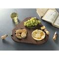 NMN Designs Ciocco 4 Piece Lazy Susan Set Wood/Stainless Steel in Brown/Gray/Red | Wayfair HP1