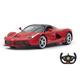 JAMARA 404130 - La Ferrari 1:14 2,4GHz Tür manuell - RC Auto, offiziell lizenziert, bis 1 Std Fahrzeit, ca. 11 Km/h, perfekt nachgebildete Details, detaillierter Innenraum, LED Licht, rot